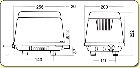 HiBlow Air Pumps HP80 Diagram